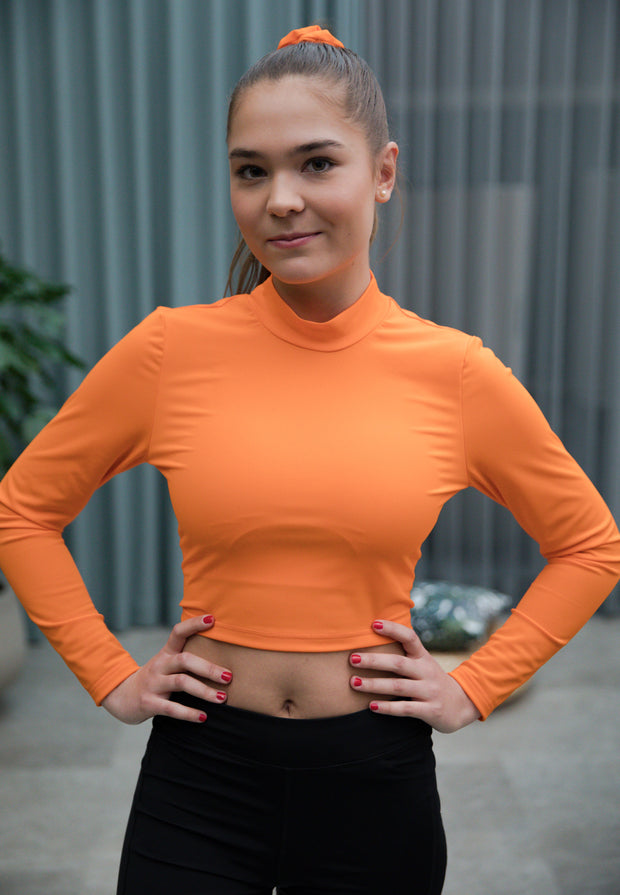 Liza Long Sleeve Wrap Shirt - Orange -30% OFF