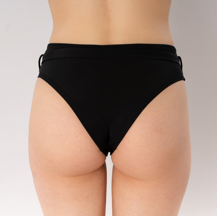 Skye Bikini Bottom with Belt - Black -60% OFF