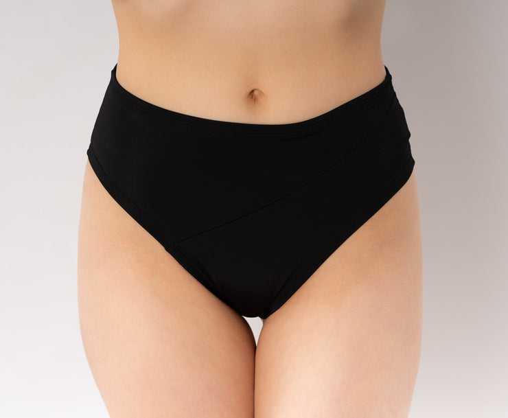 Solar High Waisted Bikini Bottom - Black SAMPLE