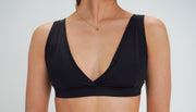 Solar V-neck Bikini Top - Black -50%